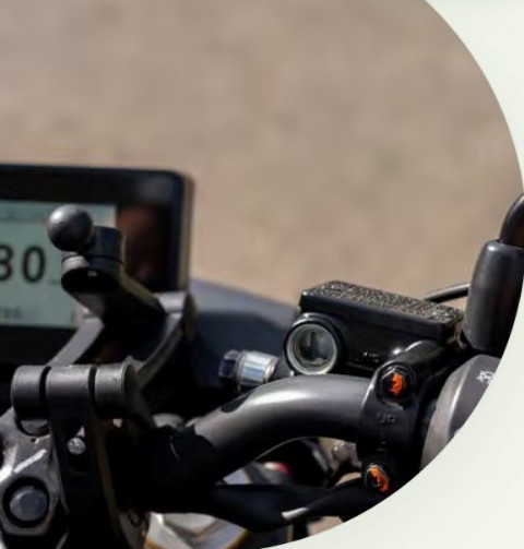 Motorcycle handlebar and dashboard